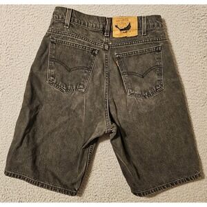 VTG 90s Levi's 550 Shorts Mens Size 30 Black Relaxed Orange Tab Jorts USA Made